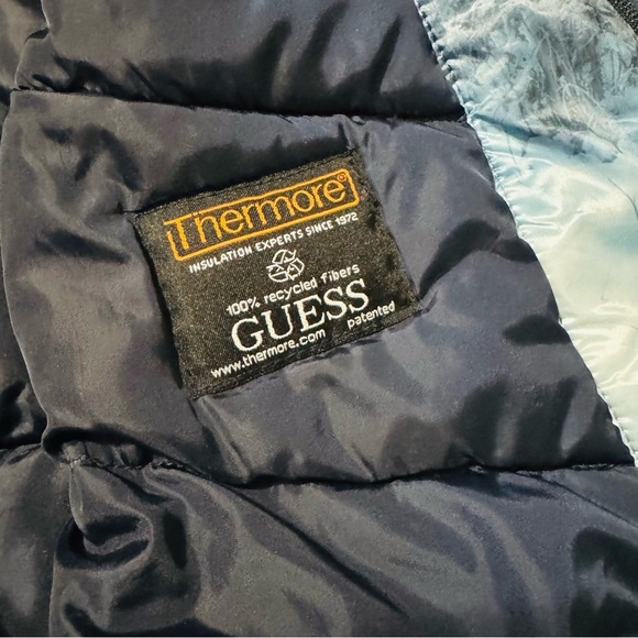 Guess Men Puffer Water Resistant Down proof Windproof Blue Jacket Size M - Picture 12 of 17